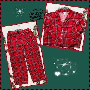 Forever 21 Cozy Long-Sleeve Plaid Flannel PJs